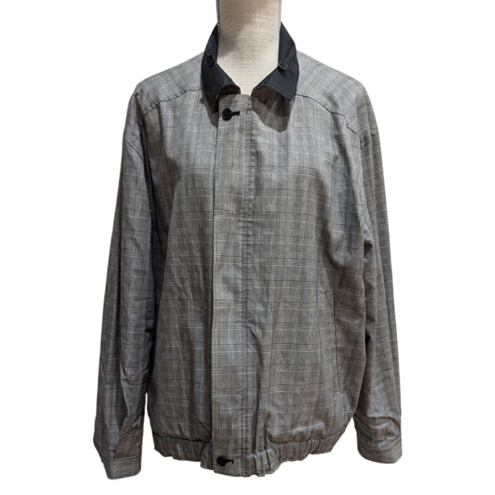 Bullock & Jones Italy San Francisco Men's M Reversible Bomber Jacket Plaid/Black